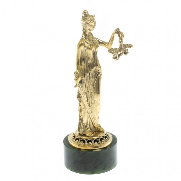 Статуэтка &amp;quot;Фемида&amp;quot; на подставке из нефрита 5,5х5,5х16 см 129231