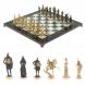 Шахматы бронзовые &amp;quot;Русские&amp;quot; 40х40 см мрамор шабровский змеевик 126833