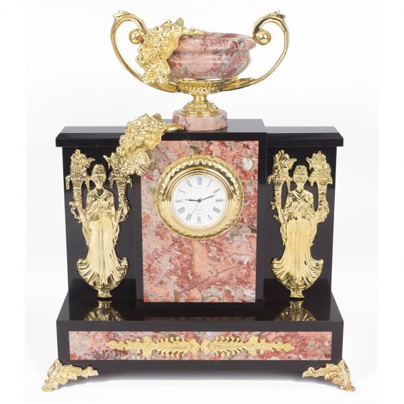 Интерьерные часы из камня и бронзы &amp;quot;Изобилие&amp;quot; креноид 117911