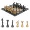 Шахматы "Игрок" доска 38х38 см из черного мрамора и ракушечника