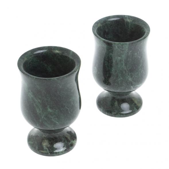 Набор рюмок 2 шт из шабровского змеевика 60 мл / 5х5х8 см 127935