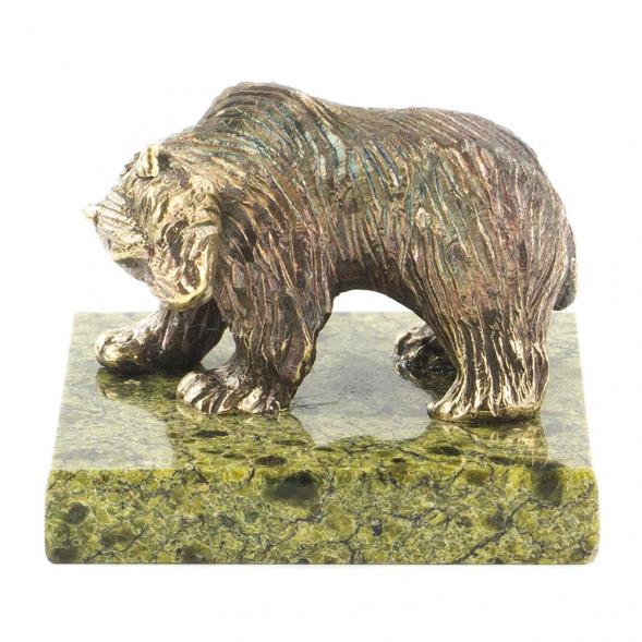 Статуэтка из бронзы и змеевика &amp;quot;Медведица&amp;quot; 120021