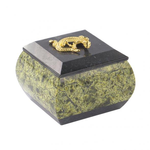 Шкатулка для украшений змеевик 7х7х7 см 112099