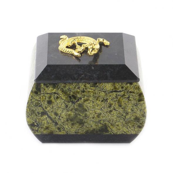 Шкатулка для украшений змеевик 7х7х7 см 112099