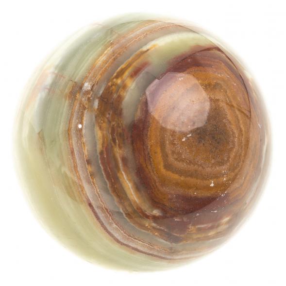 Шар из оникса зелено-коричневый 7 см (3) 123929