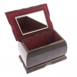 Шкатулка "Ромб" камень змеевик 17х9х8,5 см