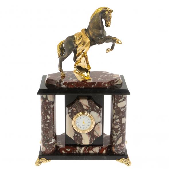 Часы &amp;quot;Конь с попоной&amp;quot; креноид бронза 116659
