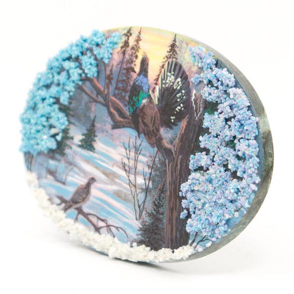 Панно из камня на подставке &amp;quot;Глухари&amp;quot; 116888