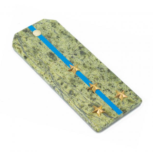 Сувенирный магнит &amp;quot;Погон Капитан ВВС, ВКС, ВДВ&amp;quot; камень змеевик 118933