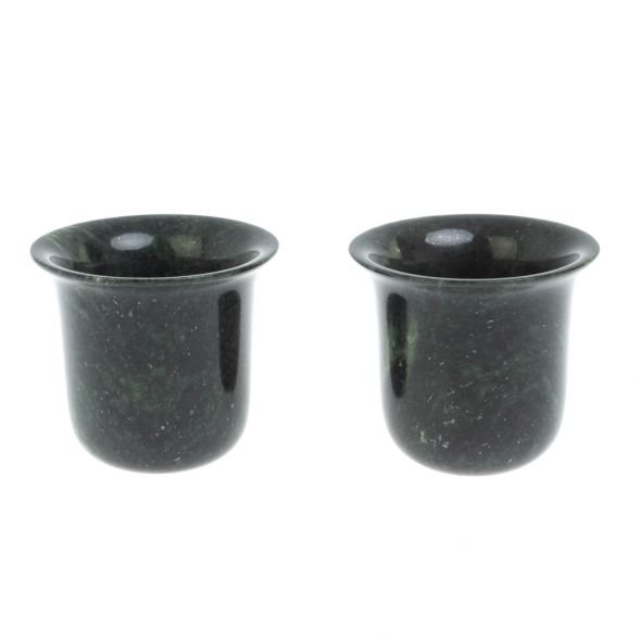 Кофейная пара из шабровского змеевика 7х7х6,5 см 127936