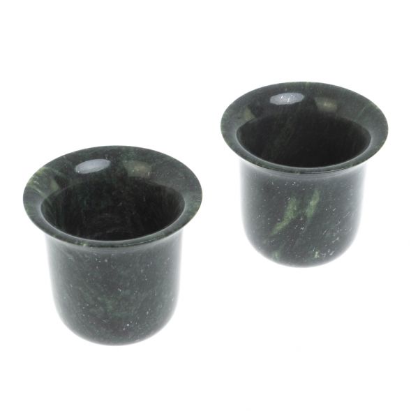 Кофейная пара из шабровского змеевика 7х7х6,5 см 127936