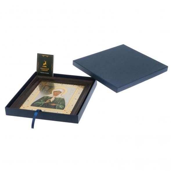 Икона &amp;quot;Матрона Московская&amp;quot; 24,5х28,5 см Златоуст 128008