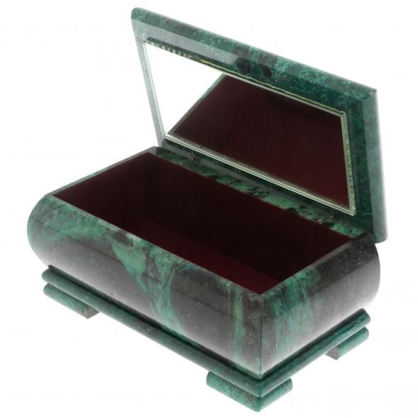 Шкатулка &amp;quot;Горный пейзаж&amp;quot; из змеевика 18х10х8,5 см 130033