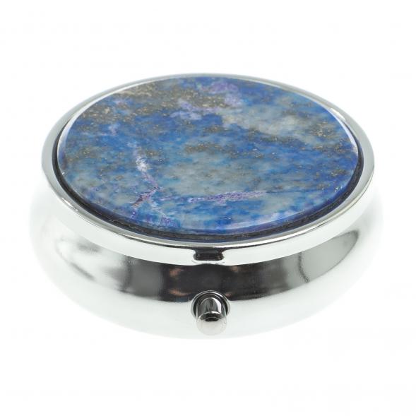 Таблетница на 3 отсека лазурит афганский цвет серебро 123202