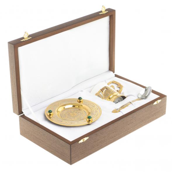 Кофейная пара &amp;quot;Малахит&amp;quot; 80 мл Златоуст 113849