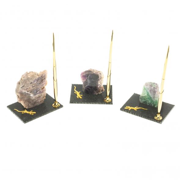 Подставка под ручку &amp;quot;Скала&amp;quot; с камнем флюорит 124199