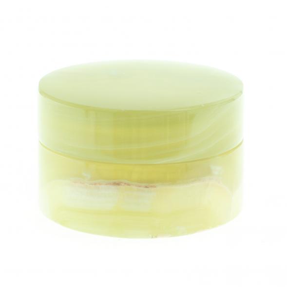 Шкатулка &amp;quot;Пудреница&amp;quot; из зеленого оникса 7,5х7,5х4,5 см (3) 124343