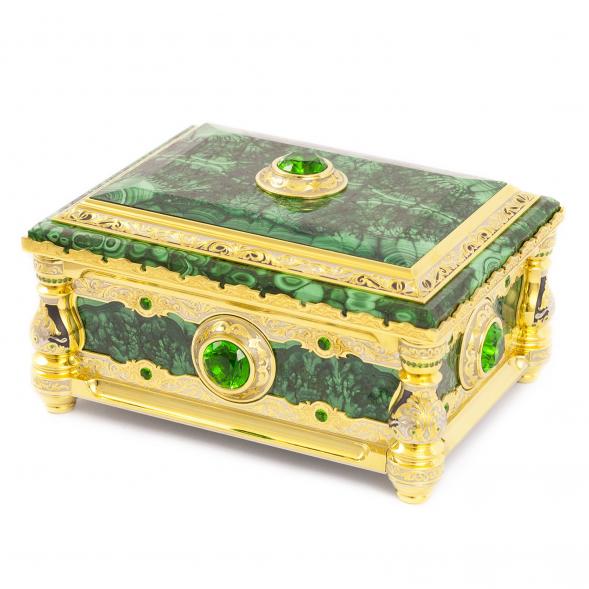 Ларец &amp;quot;Царский&amp;quot; из малахита - эксклюзивный подарок из Златоуста