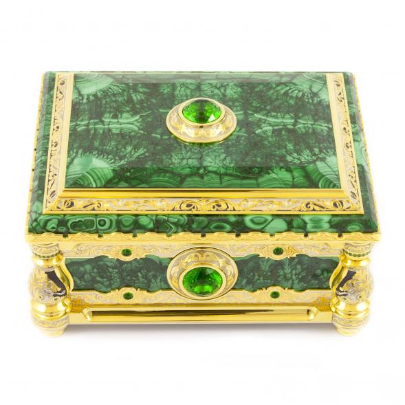 Ларец &amp;quot;Царский&amp;quot; из малахита - эксклюзивный подарок из Златоуста