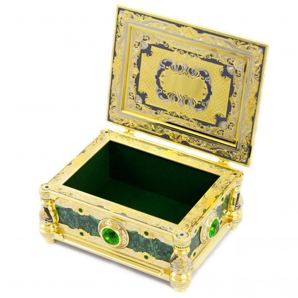 Ларец &amp;quot;Царский&amp;quot; из малахита - эксклюзивный подарок из Златоуста