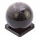 Шар из серого обсидиана 11 см на подставке 124720