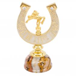 Сувенир подкова "На удачу" из яшмы Златоуст