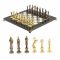 Шахматы "Ренесанс" доска 36х36 см мрамор, офиокальцит фигуры цвет бронза-золото