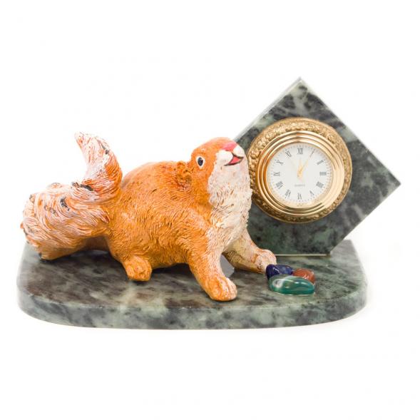 Часы &amp;quot;Белка большая&amp;quot; змеевик 116583