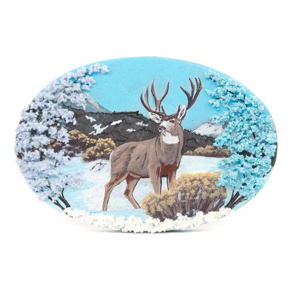 Панно из камня на подставке &amp;quot;Олень&amp;quot; 116889