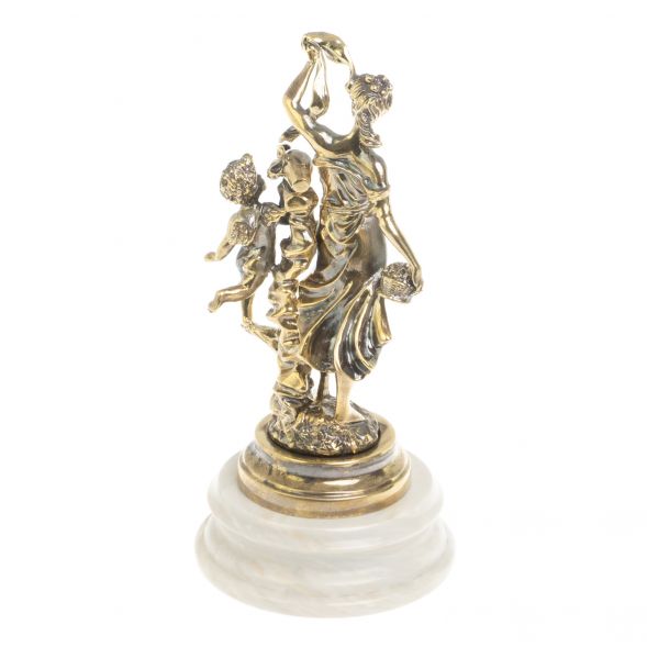 Бронзовая статуэтка &amp;quot;Весна&amp;quot; на подставке из газганского мрамора 127387