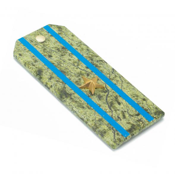 Сувенирный магнит &amp;quot;Погон Майор ВВС, ВКС, ВДВ&amp;quot; камень змеевик 118934