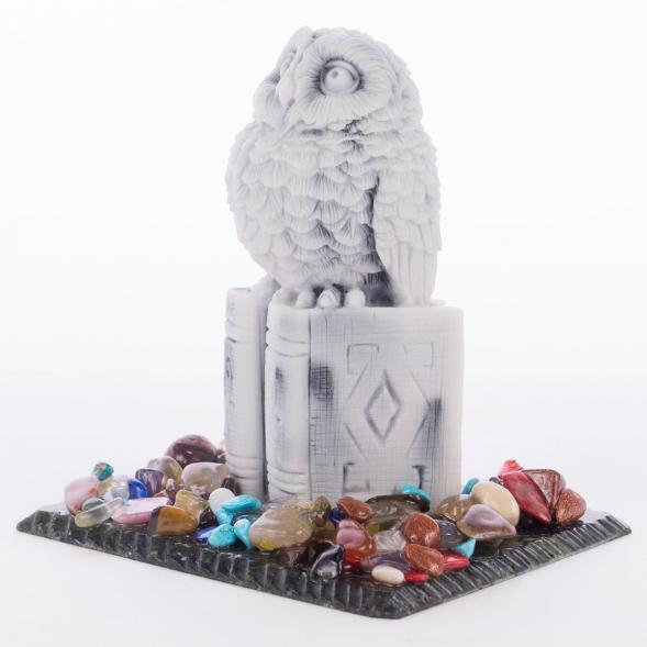 Сувенир &amp;quot;Сова на книгах&amp;quot; из мрамолита 119008