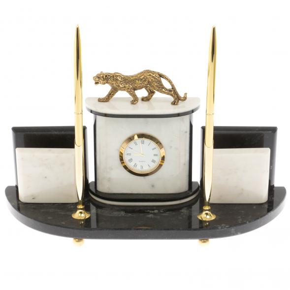 Настольный прибор &amp;quot;Гепард&amp;quot; из мрамора 129708