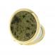 Зеркальце с кнопкой карманное камень змеевик цвет золото 121529