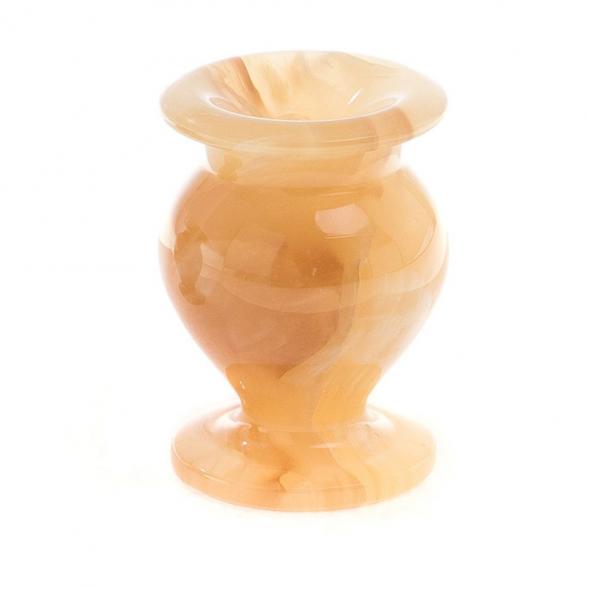 Подсвечник церковный из медового оникса 5,2х7,5 см (2х4) 124652