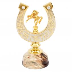 Сувенир подкова "На счастье" из яшмы Златоуст