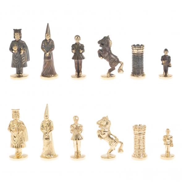 Шахматы подарочные &amp;quot;Камелот&amp;quot; из бронзы и мрамора 40х40 см 126836