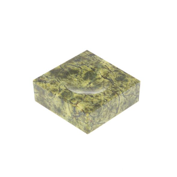 Подставка под шар из светло-зеленого змеевика 4х4х1,5 см 127388