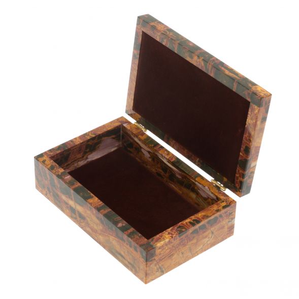 Шкатулка из яшмы 16,2х10,2х6,4 см 127706