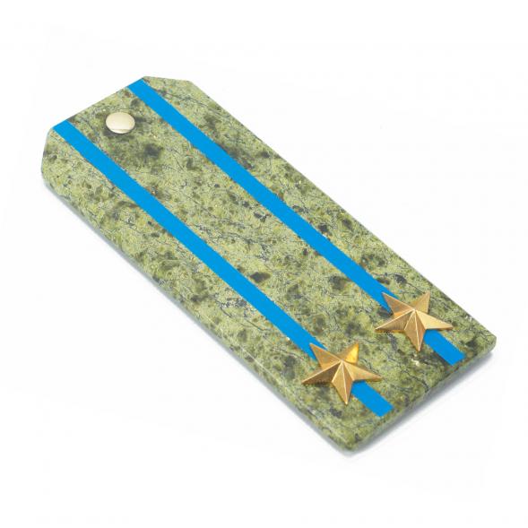 Сувенирный магнит &amp;quot;Погон Подполковник ВВС, ВКС, ВДВ&amp;quot; камень змеевик 118935