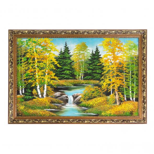 Картина &amp;quot;Осенний пейзаж&amp;quot; багет 40х60см, каменная крошка 119659