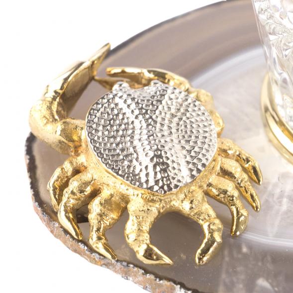 Подарочная икорница &amp;quot;Краб&amp;quot; на агате Златоуст 121340