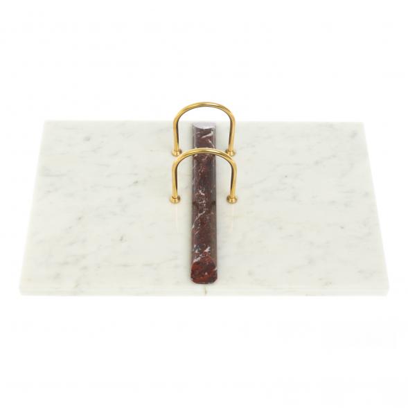 Подставка под перекидной календарь из креноида и белого мрамора 129652