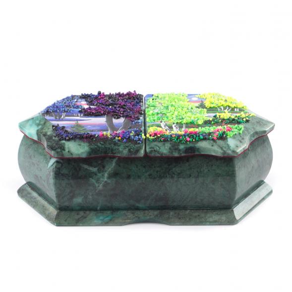 Шкатулка с двумя отделениями &amp;quot;Рассвет / Лето&amp;quot; 20х10х7,5 см 121438