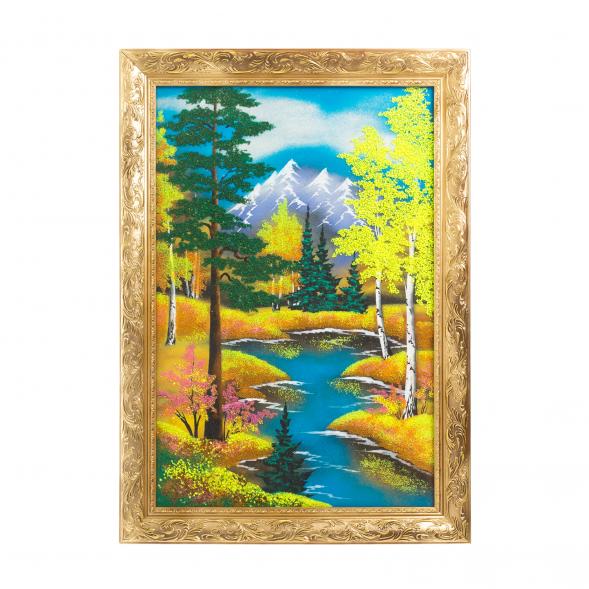 Картина из каменной крошки &amp;quot;Осень&amp;quot; багет 49х69 см 122557