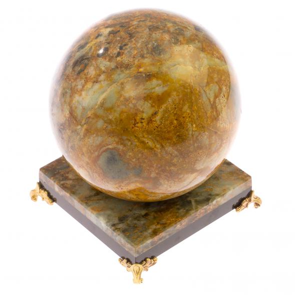 Шар из офиокальцита на подставке 12 см 124968