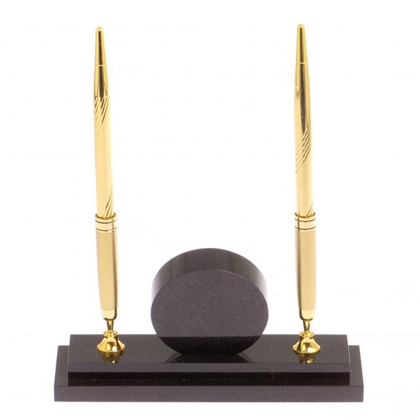 Часы настольные с двумя ручками камень чароит 125478