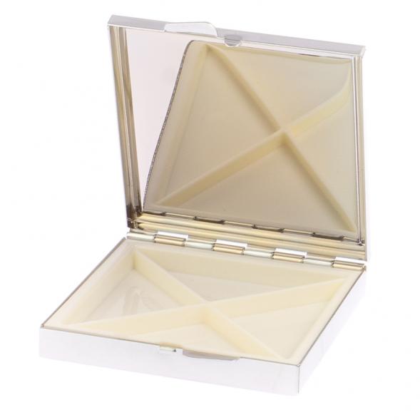 Таблетница на 4 отделения из змеевика цвет серебро 125858