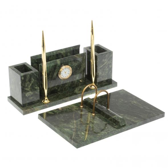 Настольный набор &amp;quot;Советник&amp;quot; из шабровского змеевика 127069