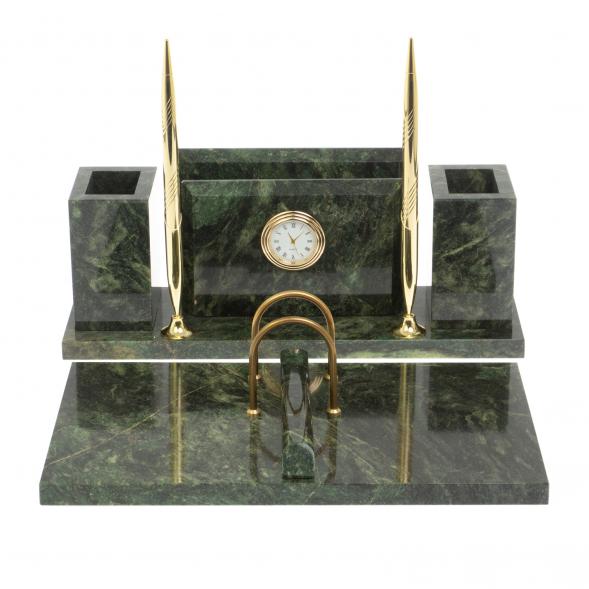 Настольный набор &amp;quot;Советник&amp;quot; из шабровского змеевика 127069